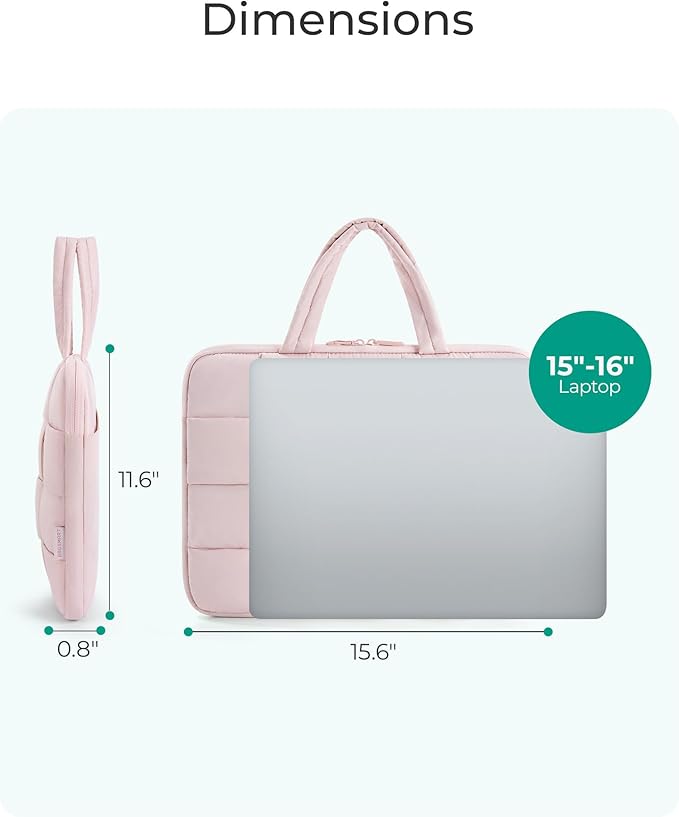 BAGSMART 15.6 Inch Laptop Case, Lightweight Puffy Laptop Sleeve - Image 6