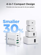 2 Pack USB C Wall Charger, 40W 4-Port USB C Fast Charger Block Dual Port QC+PD - Image 5