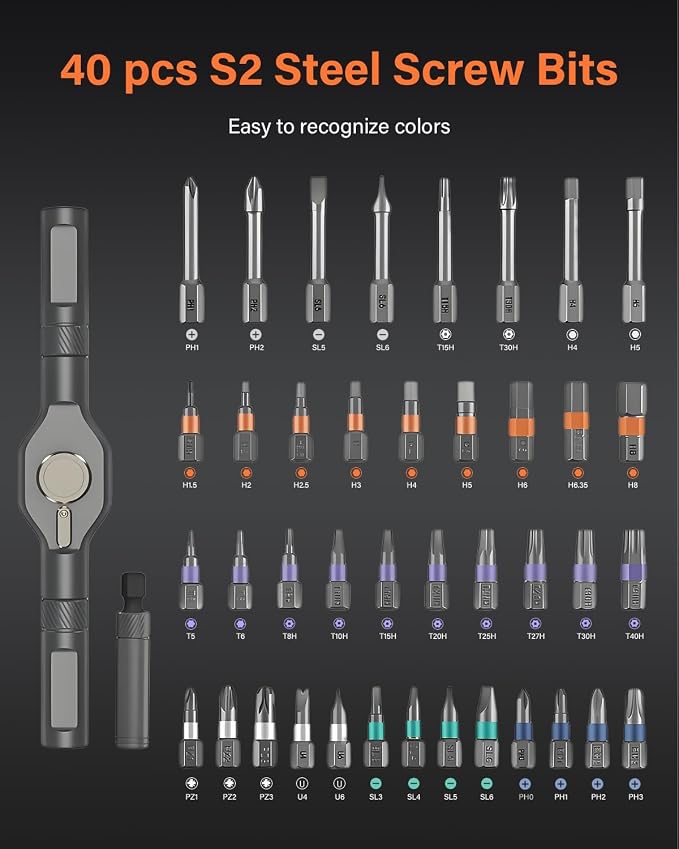 42 in 1 Magnetic Screwdriver, Screwdriver Set, Ring Doorbell, Furniture and DIY - Image 2