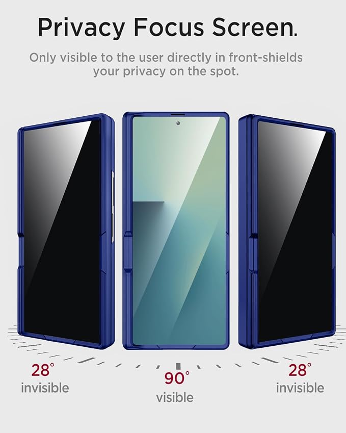 Miimall for Z Fold 7 Case with Privacy Screen Protector, Built-in Adjustable - Image 2