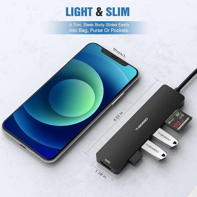 USB C Hub Multiport Adapter USB C Dongle - Image 4