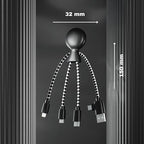 Mr Bio 4 in 1 Multi USB Cable Octopus Design Black - Image 7