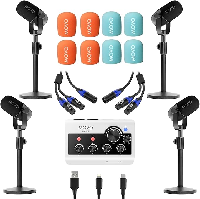 Movo PodPro Portable Podcast Equipment Bundle by Movo