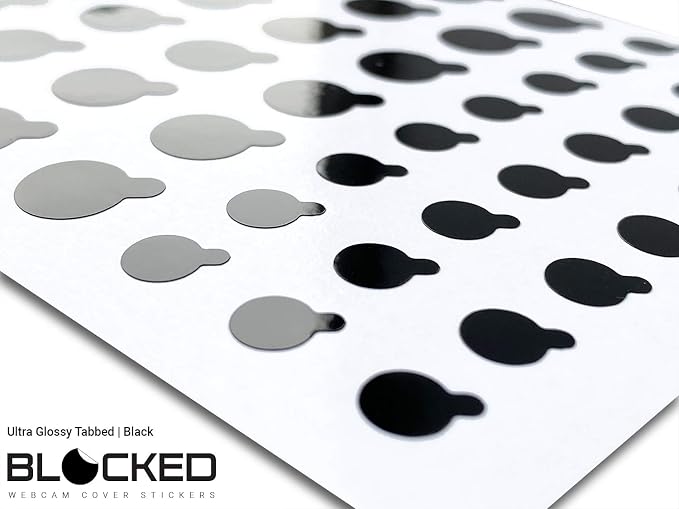 BLOCKED Stackable Webcam/Camera Vinyl Covers | 456 Low-Tack Restickable Webcam - Image 4