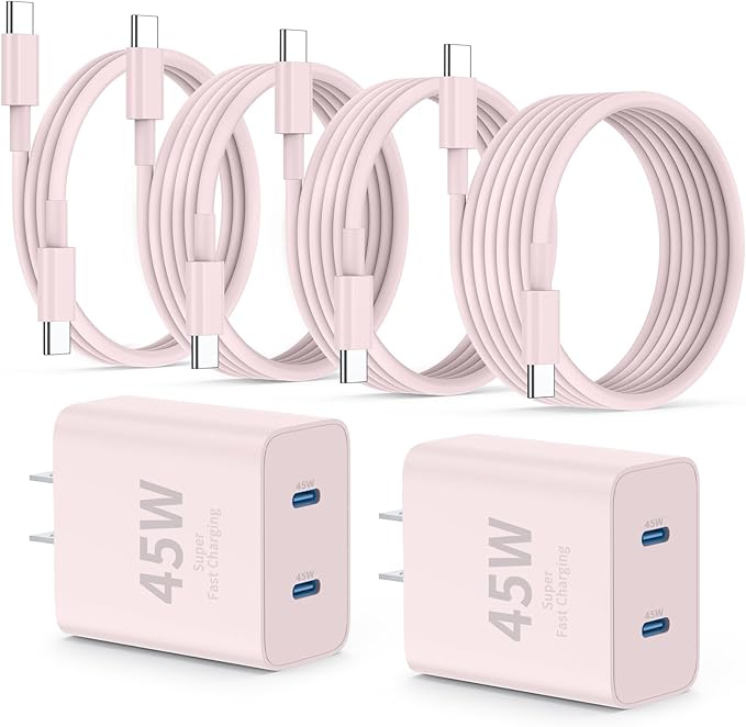 Super Fast Samsung Charger Type C, 45W Dual Port USB C Fast Charger Block & by QZIIW