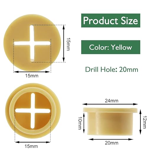 20Pcs Desk Grommet, 3/4" Yellow Silicone Cord Hole Cover, Flexible Rubber Wire - Image 2