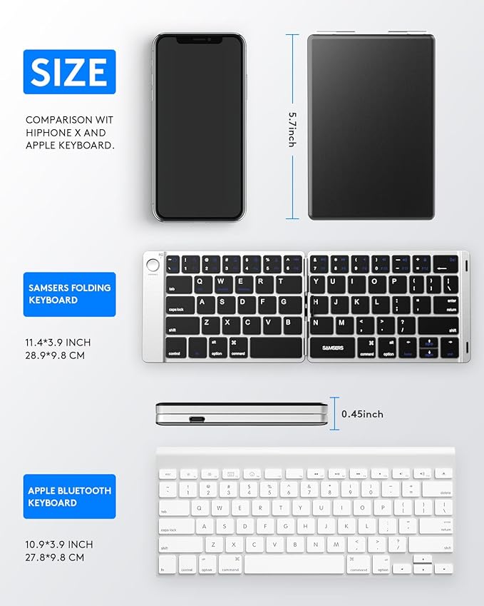 Samsers Foldable Bluetooth Keyboard - Image 9