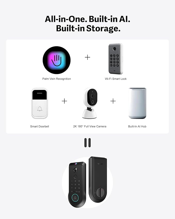 Lockin Veno Pro Palm Vein Video Smart Lock - Image 2