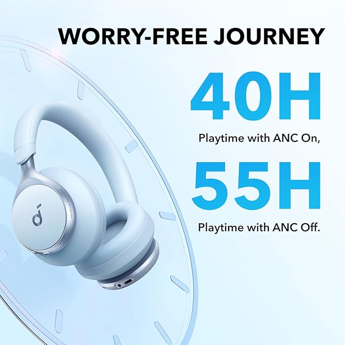 Soundcore by Anker, Space One, Active Noise Cancelling Headphones, 2X Stronger - Image 3