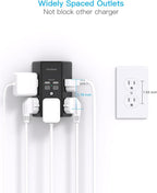 One Beat Surge Protector Wall Outlet Extender, 2 Pack 5 Outlets & 4 USB Ports - Image 6