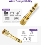 VCE 6.35mm Male to 3.5mm Female 1/4 inch to 1/8 inch 24K Stereo Audio Jack - Image 5