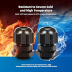 Cable Gland 20 Pack Plastic Waterproof Adjustable Connector 4-8mm PG9 Strain - Image 3