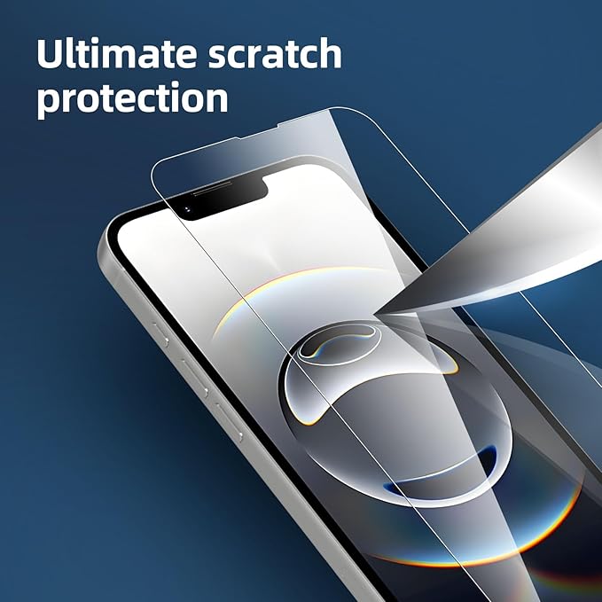NEW'C 3 Pack Designed for iPhone 16e Screen Protector, Enhanced Tempered Glass - Image 6