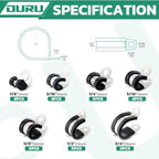 30PCS Cable Clamps Assortment Kit, 7 Sizes—1/8" 3/16" 1/4" 5/16" 3/8" 1/2" 3/4" - Image 2