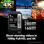 Lexar 1TB Professional Silver PRO SD Card, Full HD, - Image 3