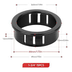 15PCS 1-3/4" Black Cable Snap Bushing Grommet, Snap in Cord Bushing Protect - Image 2