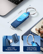 MOSDART 128GB Dual USB C Flash Drive, Speed Up to 150MB/S Type C 3.1 Thumb Drive - Image 3