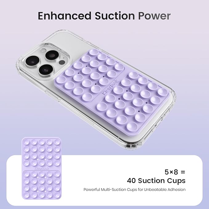2PCS Silicone Suction Cup Phone Case Mount Double Sided, Hands-Free Phone - Image 3