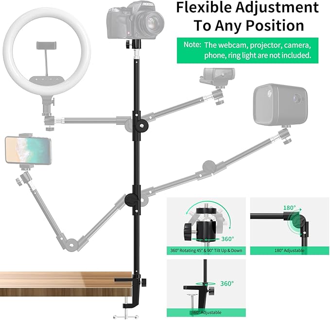 Webcam Stand Camera Desk Mount - Image 3