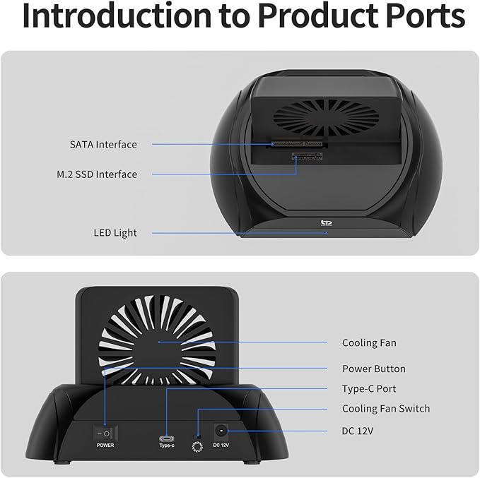Hard Drive Docking Station, Pcie NVMe Adapter - Image 2