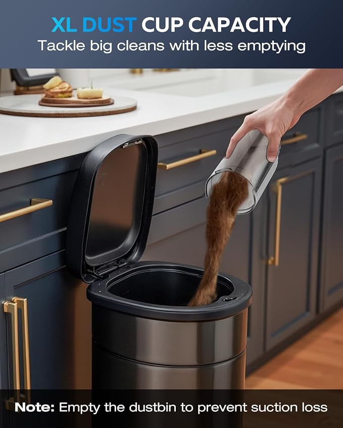 Zefiro Handheld Car Vacuum Cleaner, 22KPa Hand Held Vacuum Cordless Rechargeable - Image 9