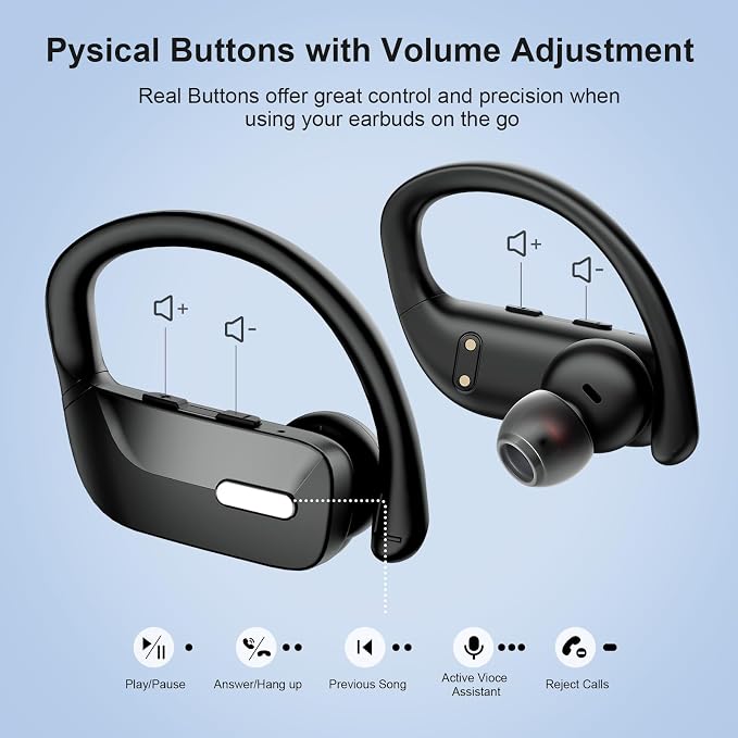 occiam Wireless Earbuds Bluetooth Headphones 48H Play Back Earphones in Ear - Image 4