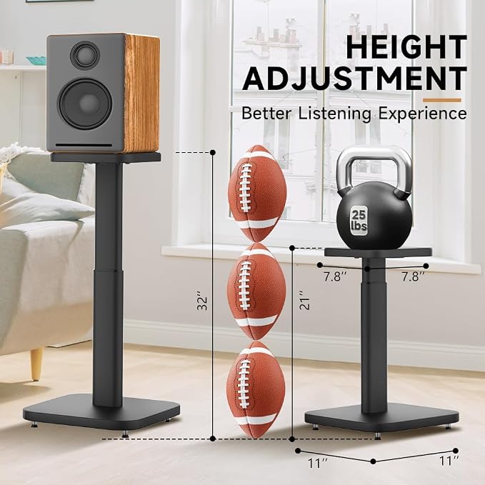 Universal Bookshelf Speaker Stands Pair - Image 2