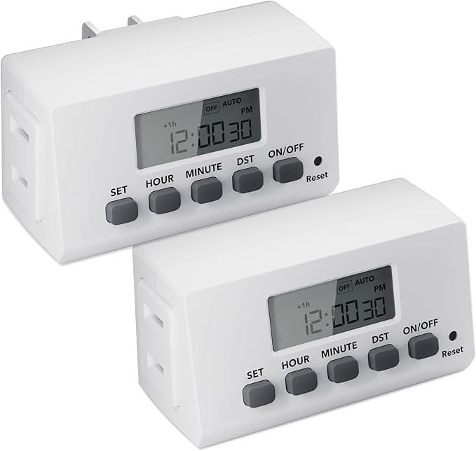 BN-LINK Digital Timer Outlet Indoor, 24 Hour Light Timer Easy Programmable by BN-LINK