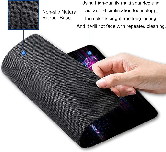 Hokafenle Mouse Pad, Square Custom Mouse Mat Waterproof Mousepad Non-Slip - Image 2