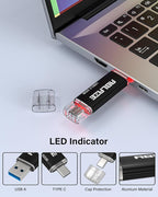ABLAZE Type C Flash Drive 32GB, Dual USB 3.0+ USB C Flash Drive Compatible - Image 5