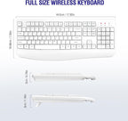 Wireless Keyboard, 2.4G Full-Sized Ergonomic Wireless Computer Keyboard - Image 6