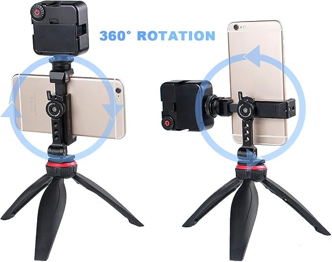 Metal Phone Tripod Mount w Rotatable Cold Shoe - Image 8