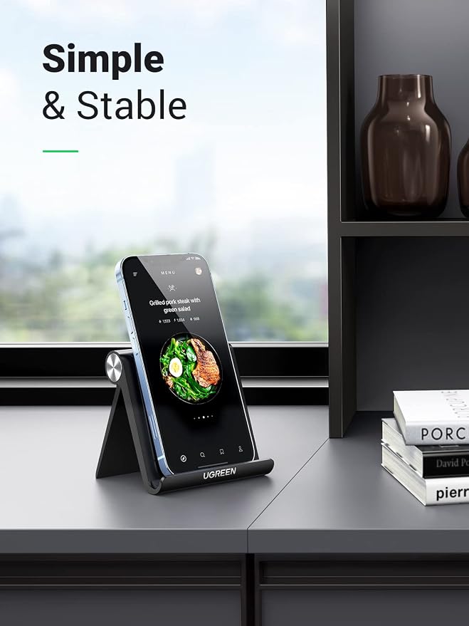 UGREEN Cell Phone Stand for Desk Phone Holder Foldable Portable Adjustable - Image 2