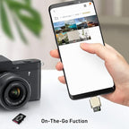 USB C Micro SD Card Reader, BorlterClamp Type C OTG TF Memory Card Reader - Image 5
