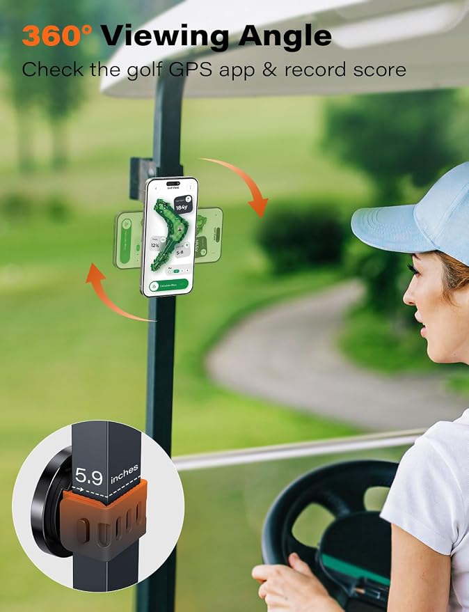 A2C Magnetic Golf Cart Phone Holder Fit - Image 3