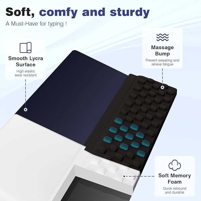 Ospelelf Ergonomic Keyboard Wrist Rest Stand Riser Holder Pad - Image 3