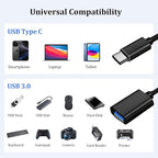 USB C to USB 3.0 Adapter, Type C Male to USB Female OTG Cable Thunderbolt 3 to - Image 2