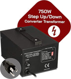 LiteFuze 750 Watt Voltage Converter Transformer Step Up/Down - 110v to 220v / - Image 2