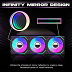 Jungle Leopard Interstellar V2 120mm PC Reverse Blade Case Fan Infinity Mirror - Image 4