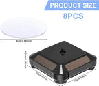Xuhal 8 Pcs Solar Rotating Stand Turntable Battery Powered Double Use Solar - Image 2