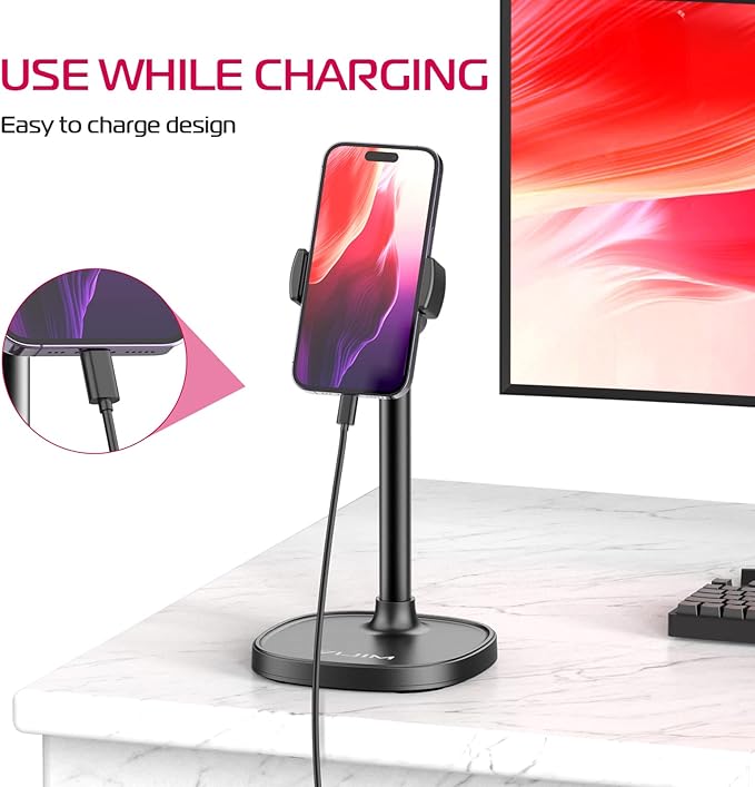 ULANZI Cell Phone Stand Mount for Desk, Vijim HP004 Adjustable Height & Angle - Image 6