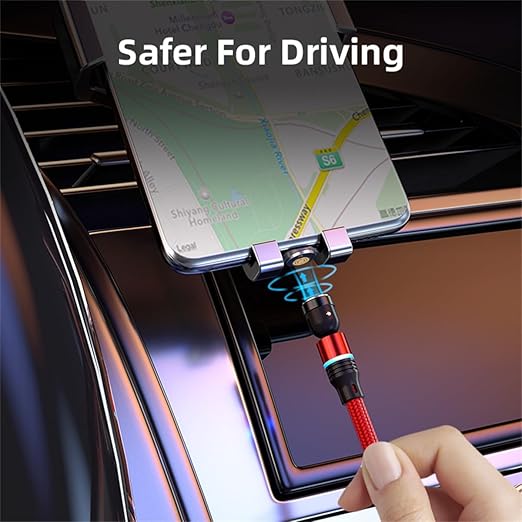 Magnetic Charging Cable 540° Rotation Magnet Phone Charger USB C Cable 3A Fast - Image 5