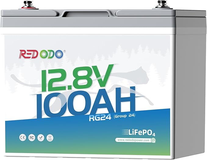 Redodo 12V 100Ah LiFePO4 Battery, Group 24 Rechargeable Lithium Deep Cycle RV by PrimeDayRedodoSaveup55