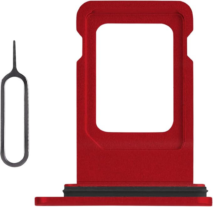for iPhone XR Red SIM Card Slot Replacement Single SIM Version Card Tray Holder by Risidamoy