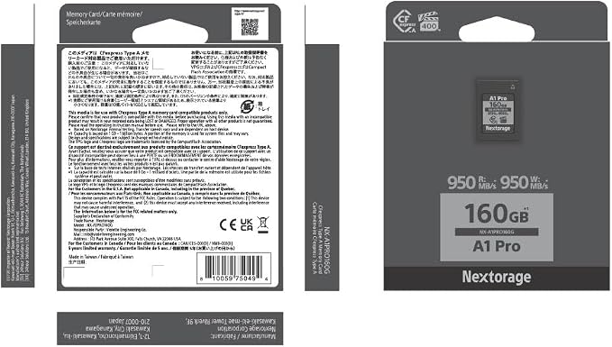 Nextorage Japan CFexpress Type A Card NX-A1PRO 160GB VPG 400 Urtla Fast Read - Image 9