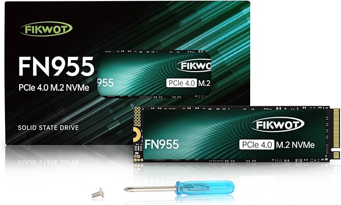FN955 2TB NVMe SSD M.2 2280 PCIe Gen4x4, 3D NAND TLC Flash Internal Solid State by Fikwot