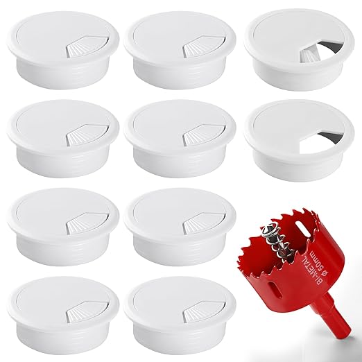 Desk Grommet 2 Inch 10 Pieces, Desk Hole Cover by XIOGZAXI