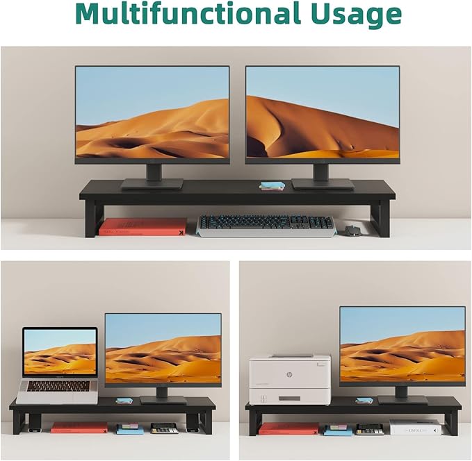 Dual Monitor Stand Riser, 39Inch Large Monitor Stands - Image 4