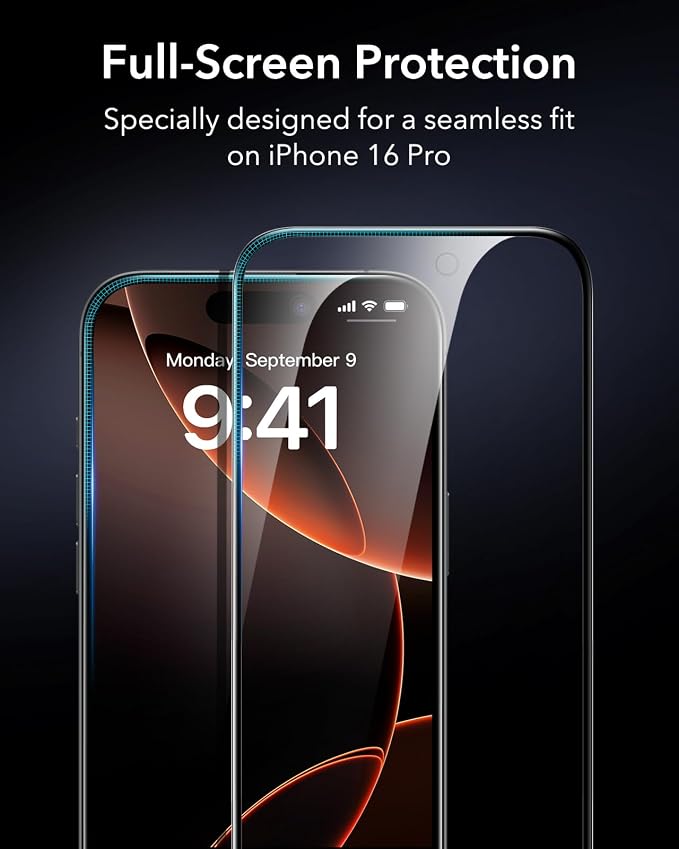 ESR 3 Pack for iPhone 16 Pro Privacy Screen Protector, Anti-spy Tempered-Glass - Image 6