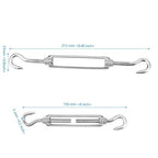 13 Pack M6 Turnbuckle Hook & Hook Turnbuckles, 304 Stainless Steel Turnbuckle - Image 2